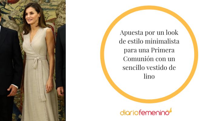 Look de estilo minimalista para una comunión