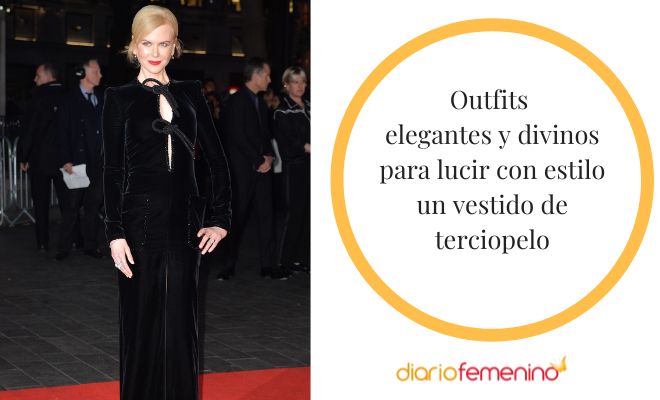 ¿Cómo combinar un vestido de terciopelo?