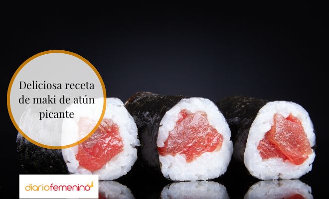 Receta de maki de atún picante