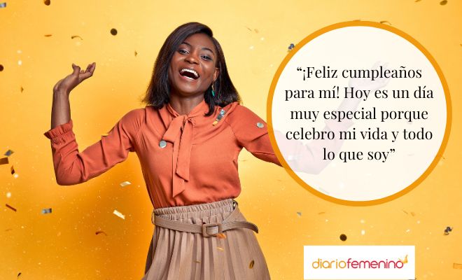 Saludos de cumpleaños para dedicar a mí misma
