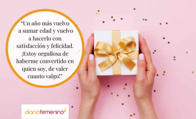 Lindos mensajes de cumpleaños para ti misma