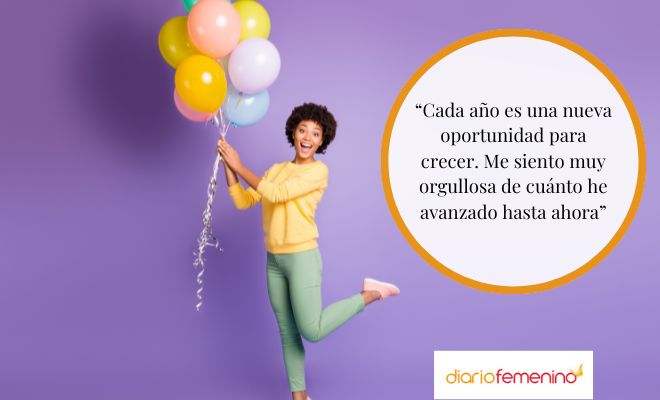 Felicitaciones de cumpleaños para una misma