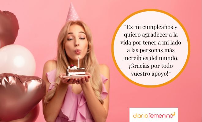 Frases de agradecimiento para tu cumpleaños