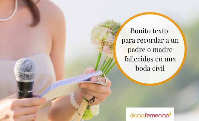 Ejemplo de discurso de boda civil para un papá o mamá fallecidos