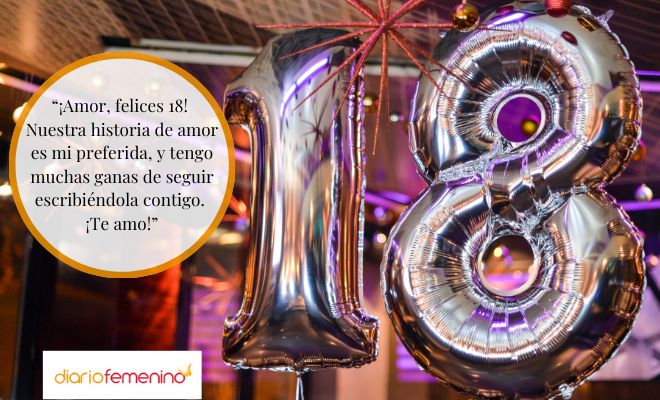 Saludos para el 18 cumpleaños de tu novio