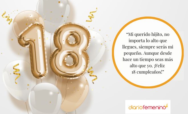 Saludos de 18 cumpleaños para dedicar a mi hijo