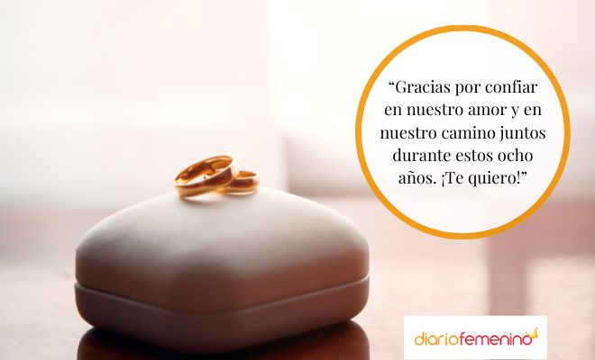 Frases para tu esposa en vuestros 8 años de casados