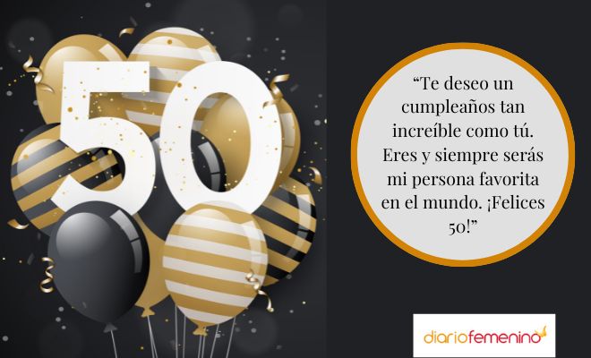 Frases para el cumpleaños de tu esposo que cumple 50 años