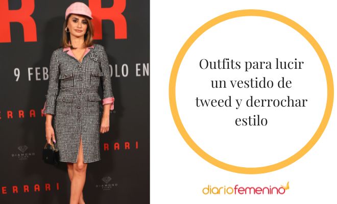 Looks y consejos para combinar un vestido de tweed