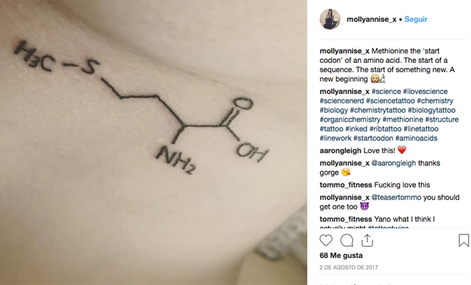 Este tattoo solo es apto para alguien a quien le guste la ciencia