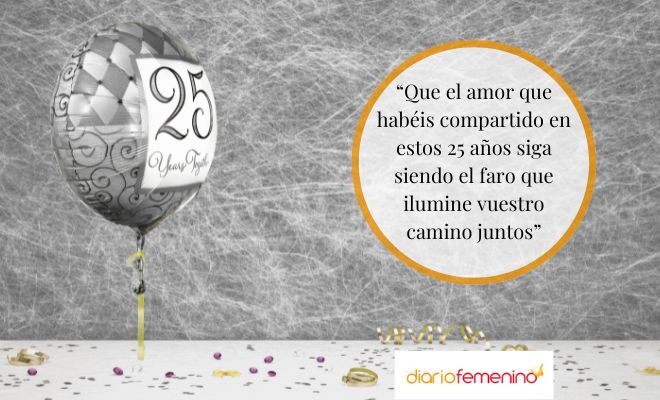 Felicitaciones para una pareja en su 25 aniversario