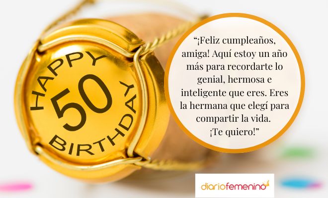 Mensajes lindos y emotivos para tu amiga en su 50 cumpleaños