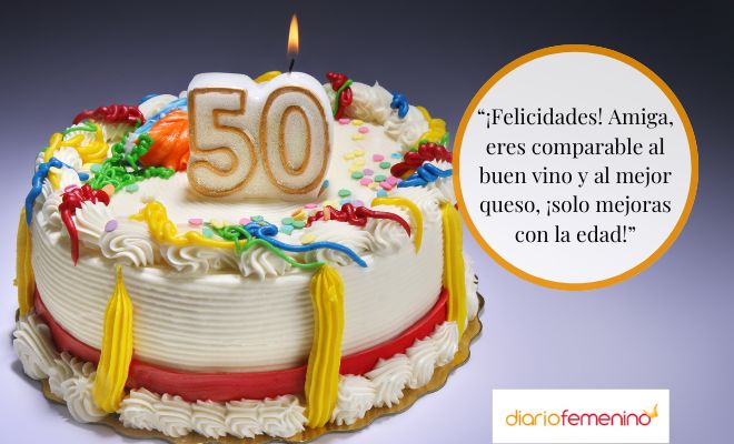 Felicitaciones de 50 cumpleaños divertidas para una amiga