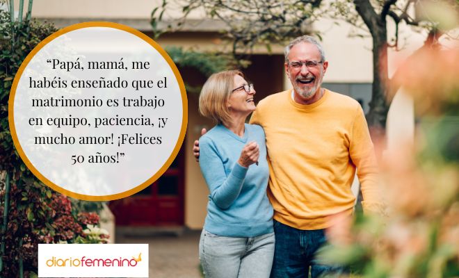Dedicatorias para dedicar a papá y a mamá en su 50 años de casados