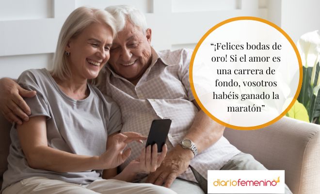 Mensajes muy graciosos para unas bodas de oro