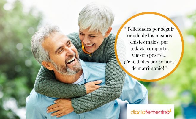 Felicitaciones muy divertidas para 50 años de casados