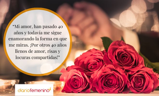 Mensajes para dedicar a tu esposo en vuestro 40 aniversario