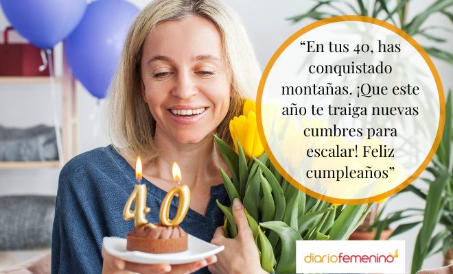 Felicitaciones para una amiga que cumple 40 años