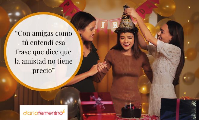 Bonitos mensajes de cumpleaños para una amiga