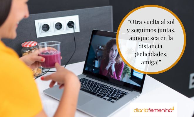 Saludos de cumpleaños para una amiga en la distancia