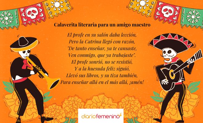Calaverita literaria para enviar a un amigo que es maestro