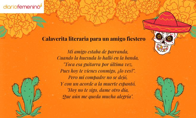 Calaverita literaria para un amigo que le gusta la fiesta