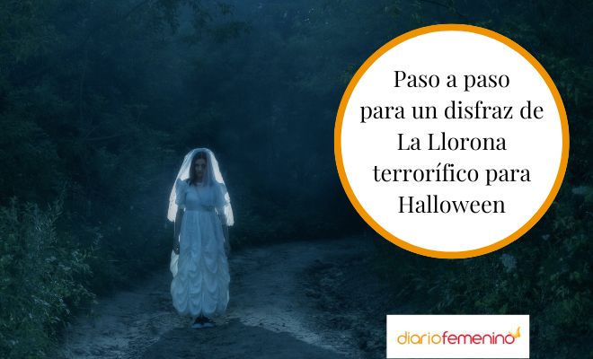 Disfraz sencillo de La Llorona para Halloween