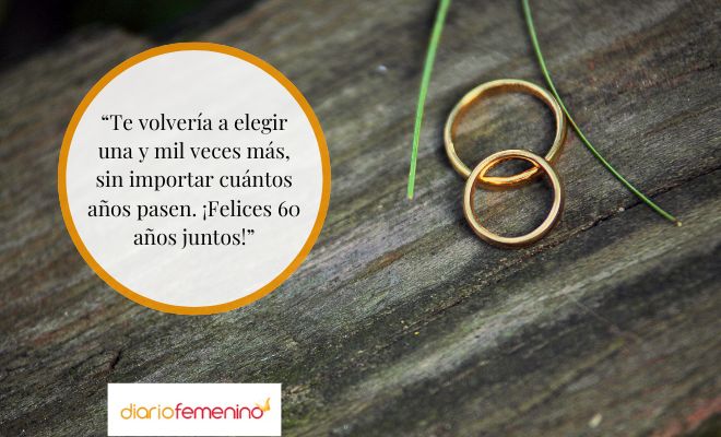 Frases para dedicar a tu pareja en vuestro 60 aniversario