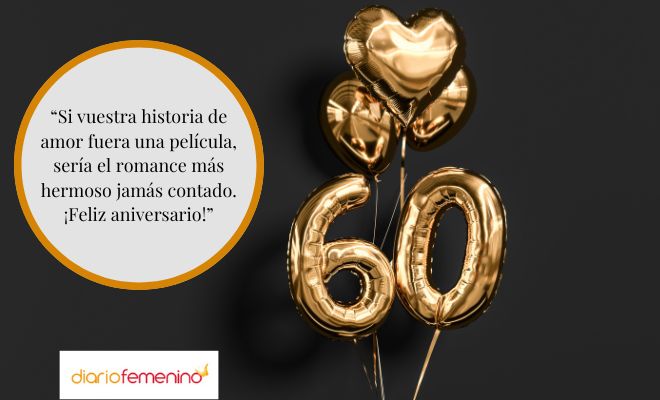 Felicitaciones para una pareja en sus bodas de diamante