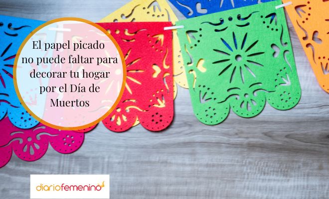 Decoraciones para el Día de Muertos: papel picado