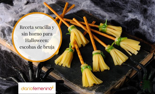 Escobas de queso, receta para Halloween