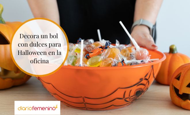 Decora un bol para las chuches de Halloween para tu oficina