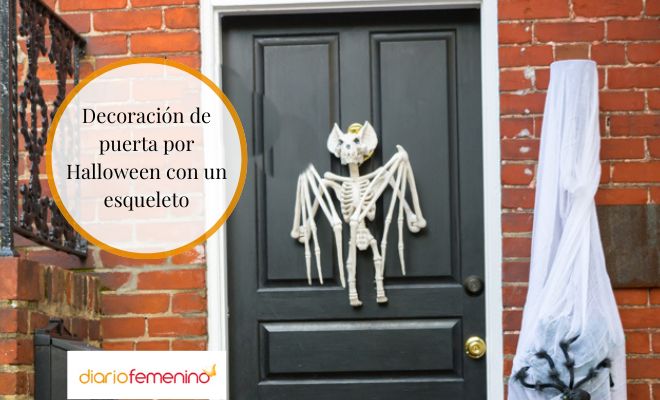Esqueleto para decorar tu puerta en Halloween paso a paso