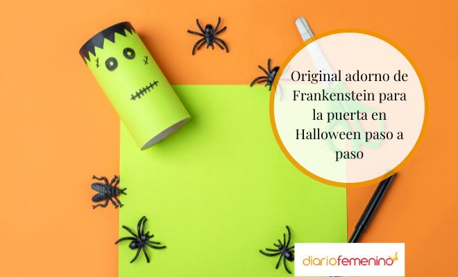 Paso a paso para elaborar un Frankenstein para decorar tu puerta en Halloween
