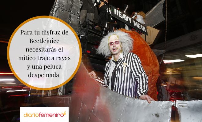 Disfraz de Beetlejuice paso a paso