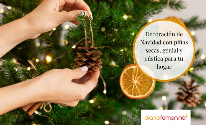 Cómo decorar tu casa en Navidad con piñas secas