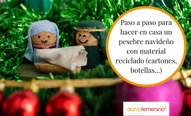 Formas de hacer un pesebre de Navidad con materiales reciclados