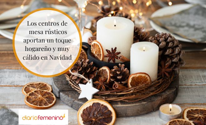 Cómo crear centros de mesa rústicos para Navidad