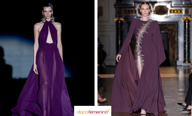 El morado berenjena o ciruela es ideal para Nochevieja