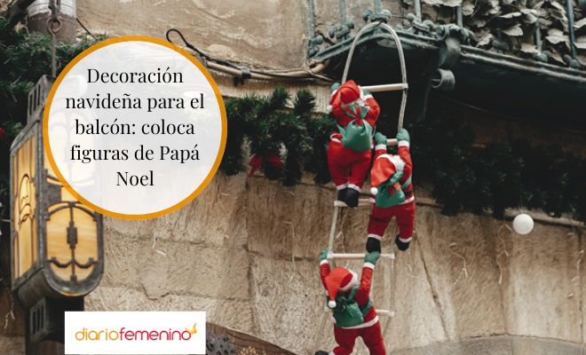 Figuras de Papá Noel para decorar tu balcón o terraza en Navidad