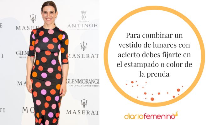 Ideas para combinar un vestido de lunares