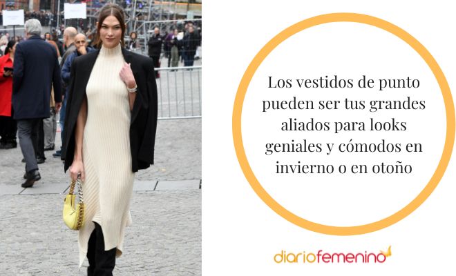 Outfits ideales con vestidos de punto