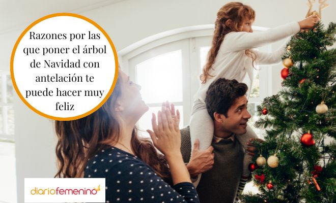 Poner con antelación el árbol de Navidad hace más feliz a la gente Poner el árbol de Navidad mucho tiempo antes hace más feliz a la gente