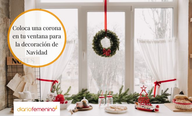 Cómo decorar las ventanas en Navidad con una corona