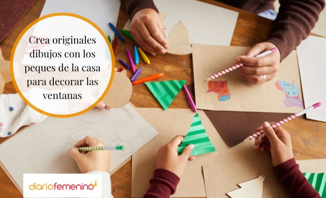 Dibujos para decorar las ventanas en Navidad