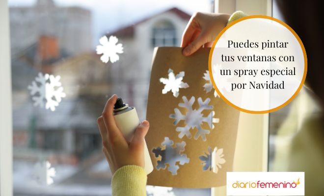 Spray para decorar las ventanas en Navidad