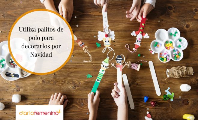 Los palitos de polo son geniales para decorar en Navidad