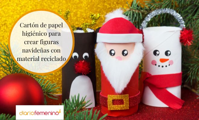 Cómo decorar los cartones del papel higiénico por Navidad