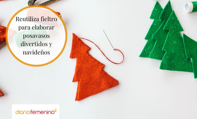Adornos de Navidad para reutilizar fieltro