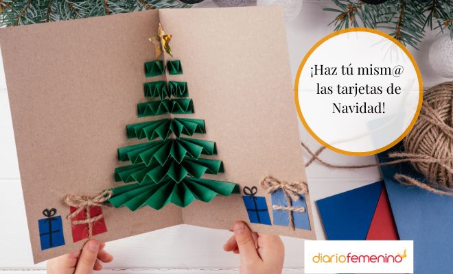 Realiza tarjetas de Navidad con materiales reciclados